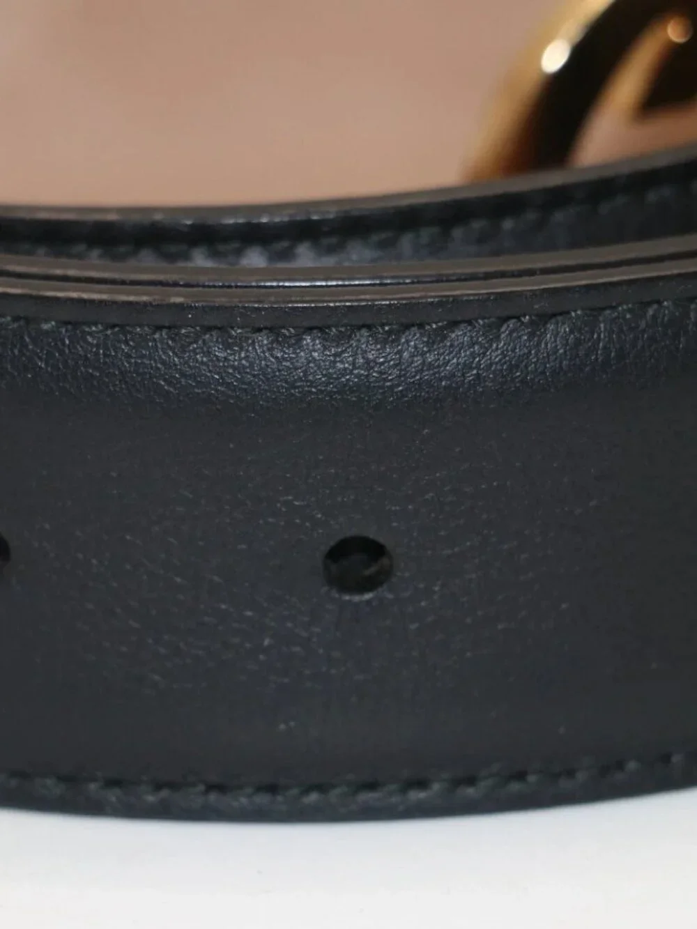 Gucci Interlocking Gold GG Belt 370543 Size 36 - Black/Brown women